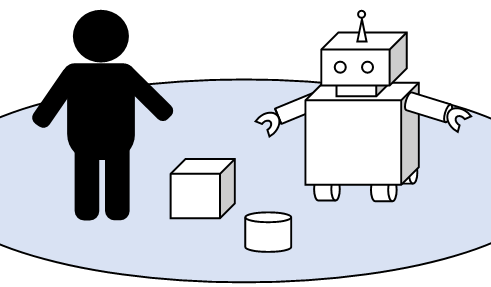 人とロボットが協調して作業を行うイメージ図